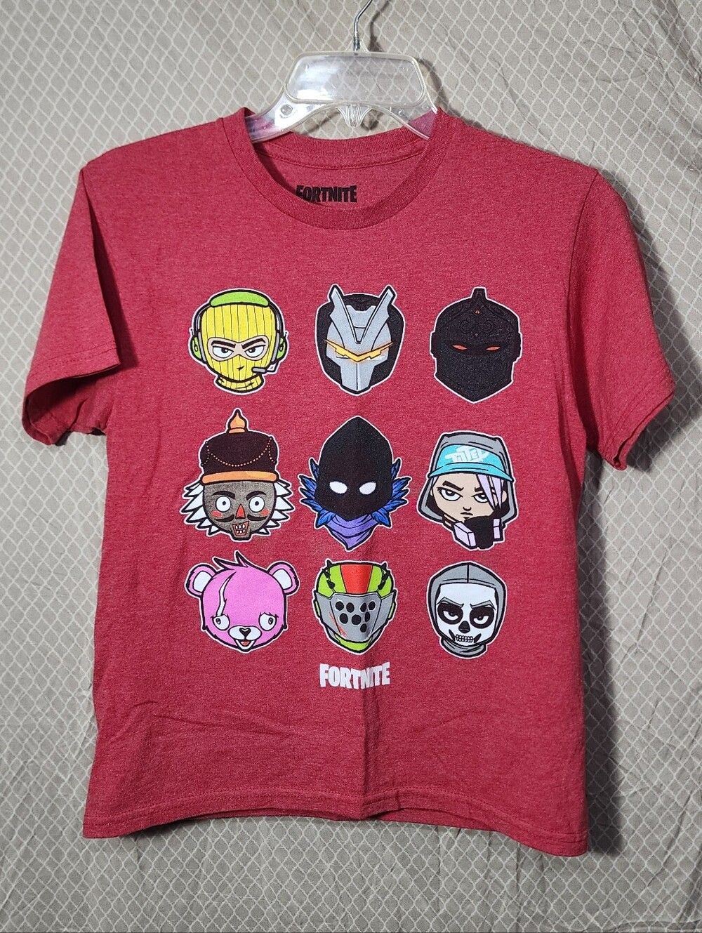 Fortnite Graphic Characters Red Tshirt Boy's Medium Used